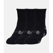 UNDER ARMOUR Heat Gear Trainer Crew Socks 3-Pack Black, ponožky