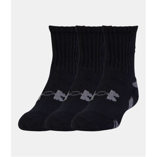 UNDER ARMOUR Heat Gear Trainer Crew Socks 3-Pack Black, ponožky