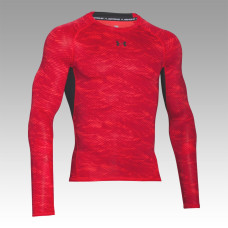 UNDER ARMOUR HeatGear ARMOUR Printed Compression Longsleeve Tee, pánske kompresné tričko