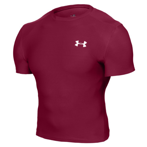 Mens UA HeatGear Sonic Compression Short Sleeve Purple