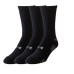 UNDER ARMOUR Heat Gear Trainer Crew Socks 3-Pack Black, ponožky